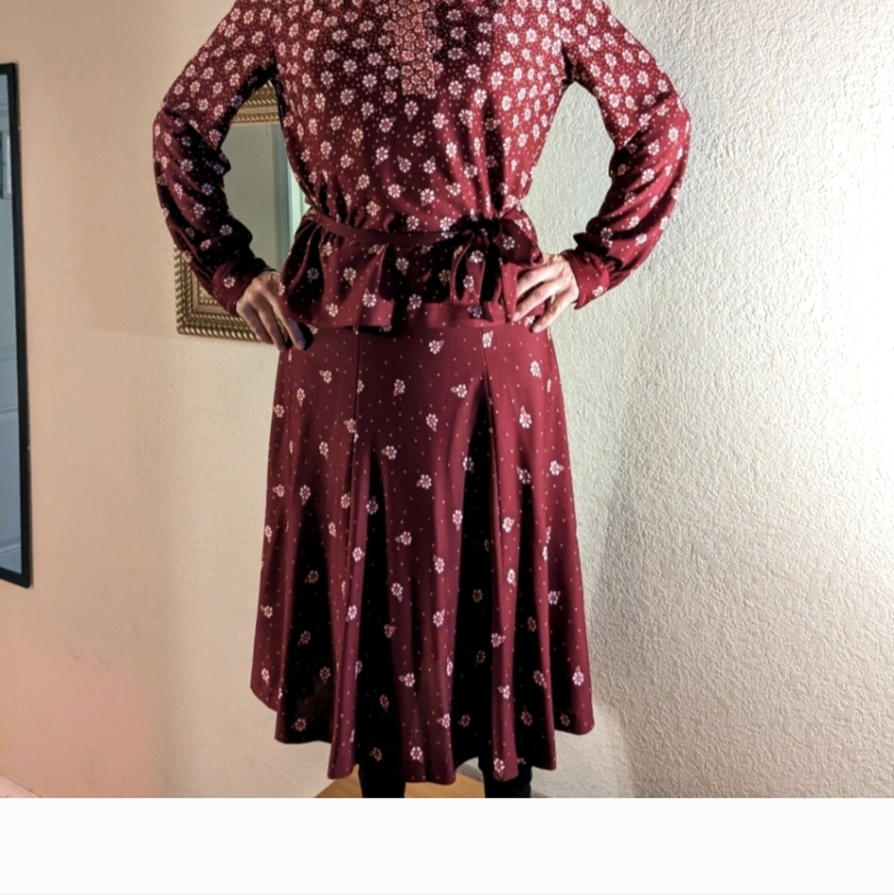 Bundle Women's Vintage Liz Roberts dress & Hubbard Felt cap size s BUNDLE